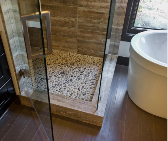 Are pebble shower floors out of style?
